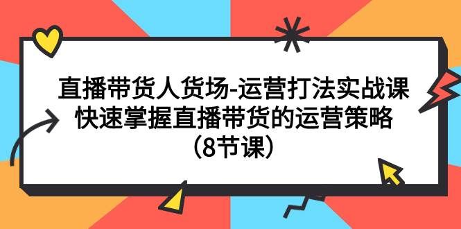 （7672期）直播带货人货场-运营打法实战课：快速掌握直播带货的运营策略（8节课）-千寻创业网