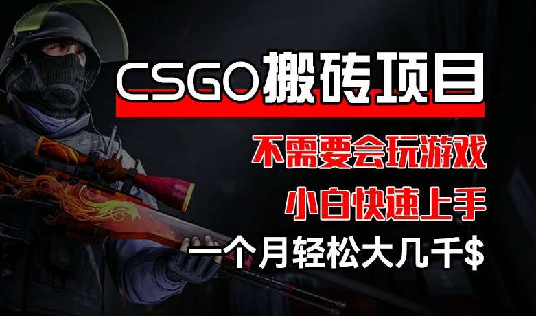 CSGO 装备搬砖项目，操作简单，不需要会玩游戏，小白也能快速上手，一个月轻松大几千【揭秘】-千寻创业网