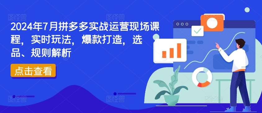 2024年7月拼多多实战运营现场课程，实时玩法，爆款打造，选品、规则解析-千寻创业网