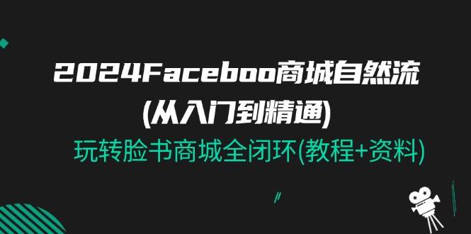 （11368期）2024Faceboo 商城自然流(从入门到精通)，玩转脸书商城全闭环(教程+资料)-千寻创业网