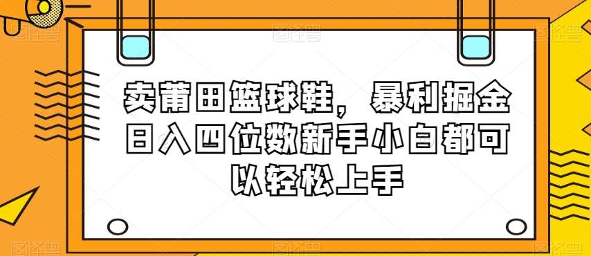 卖莆田篮球鞋，暴利掘金日入四位数新手小白都可以轻松上手【揭秘】-千寻创业网