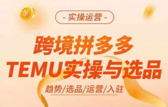 跨境拼多多TEMU实操与选品，多多temu跨境选品运营实操-千寻创业网