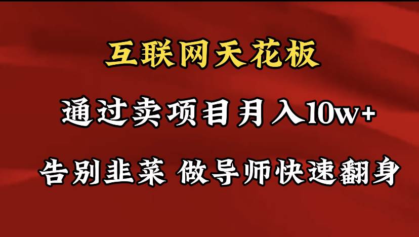 （9201期）导师训练营互联网的天花板，让你告别韭菜，通过卖项目月入10w+，一定要…-千寻创业网