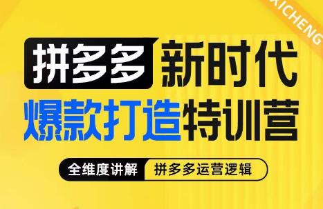 玺承·拼多多新时代爆款打造特训营，全维度讲解拼多多运营逻辑-千寻创业网