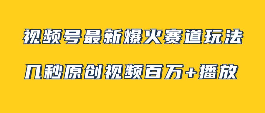 （7917期）视频号最新爆火赛道玩法，几秒视频可达百万播放，小白即可操作（附素材）-千寻创业网