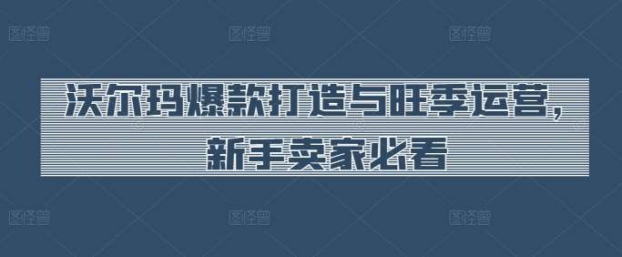 沃尔玛爆款打造与旺季运营，新手卖家必看-千寻创业网