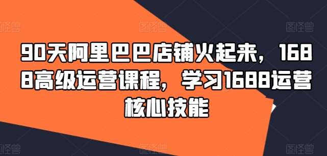 90天阿里巴巴店铺火起来，1688高级运营课程，学习1688运营核心技能-千寻创业网
