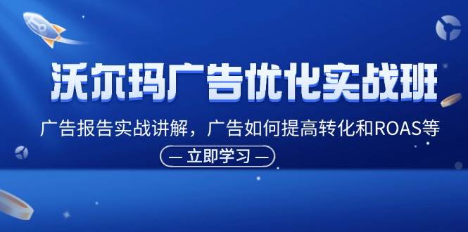 （11847期）沃尔玛广告优化实战班，广告报告实战讲解，广告如何提高转化和ROAS等-千寻创业网