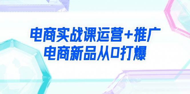 （9313期）电商实战课运营+推广，电商新品从0打爆（99节视频课）-千寻创业网
