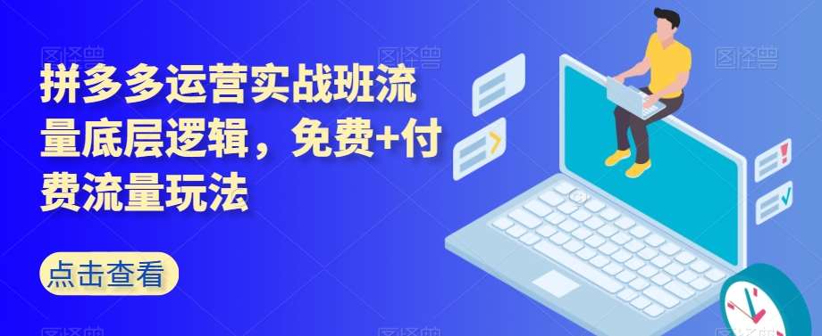 拼多多运营实战班流量底层逻辑，免费+付费流量玩法-千寻创业网