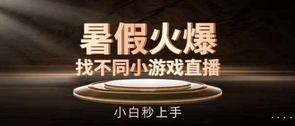 暑假火爆找不同小游戏直播间，小白秒上手【揭秘】-千寻创业网