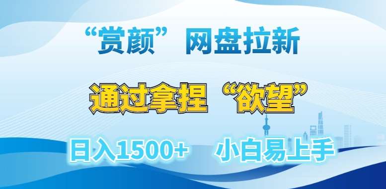 “赏颜”网盘拉新赛道，通过拿捏“欲望”日入1500+，小白易上手【揭秘】-千寻创业网