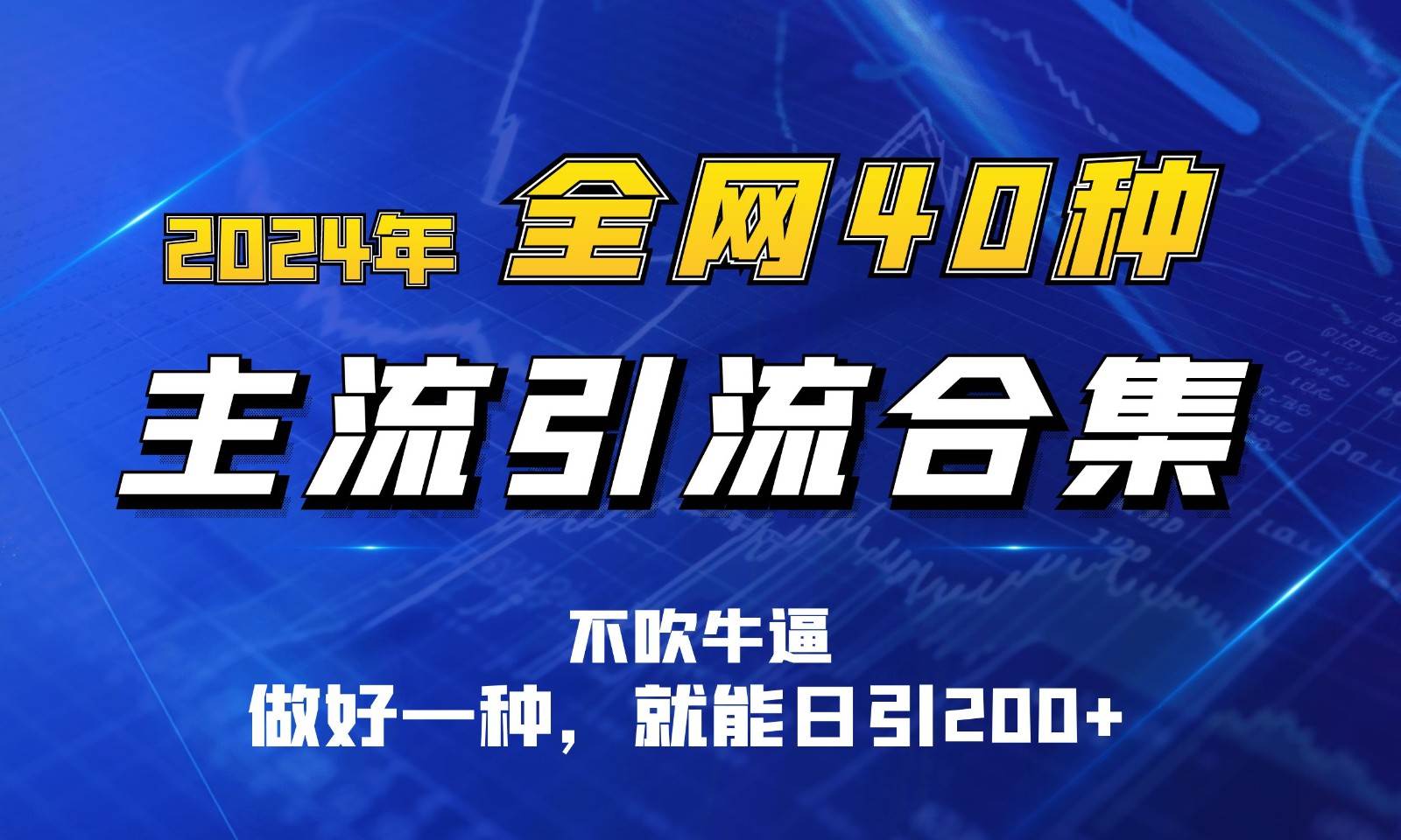 2024年全网40种暴力引流合计，做好一样就能日引100+-千寻创业网