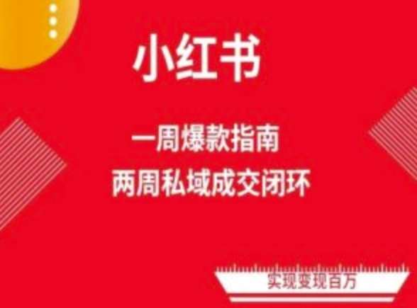 爆款小红书免费流量体系课程(两周变现)，小红书电商教程-千寻创业网