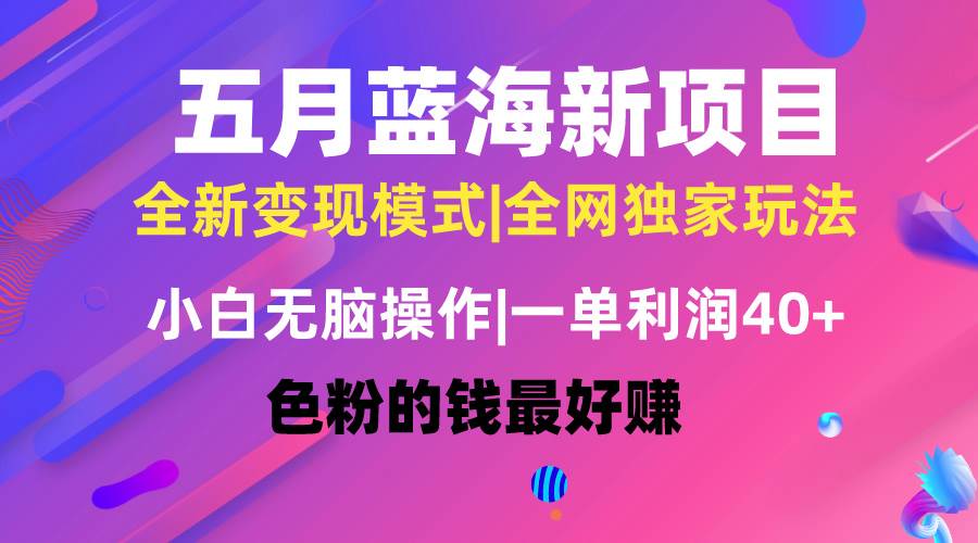（10477期）五月蓝海项目全新玩法，小白无脑操作，一天几分钟，矩阵操作，月入4万+-千寻创业网
