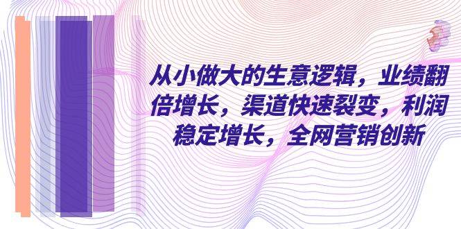 （8044期）从小 做大的生意逻辑，业绩翻倍增长，渠道快速裂变，利润稳定增长，全网…-千寻创业网