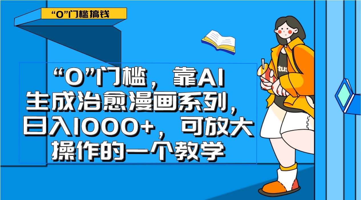 0门槛，靠AI生成治愈漫画系列，日入1000+，可放大操作的一个教学-千寻创业网