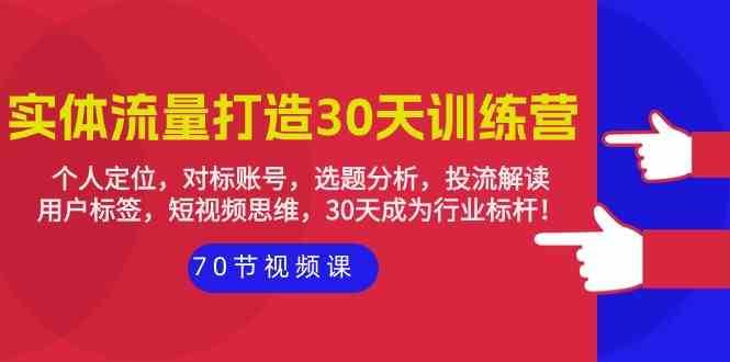 实体流量打造30天训练营：个人定位，对标账号，选题分析，投流解读（70节）-千寻创业网