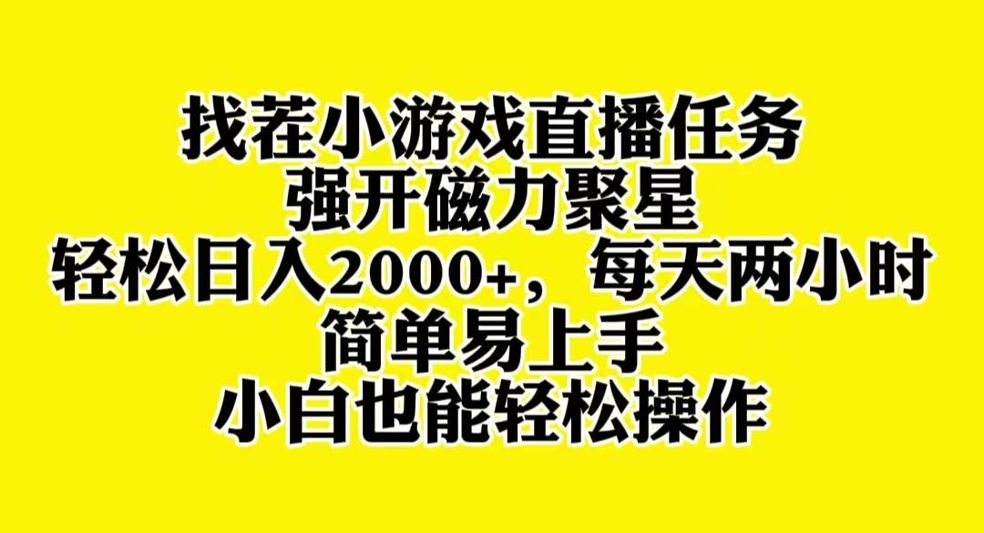 （8180期）找茬小游戏直播，强开磁力聚星，轻松日入2000+，小白也能轻松上手-千寻创业网