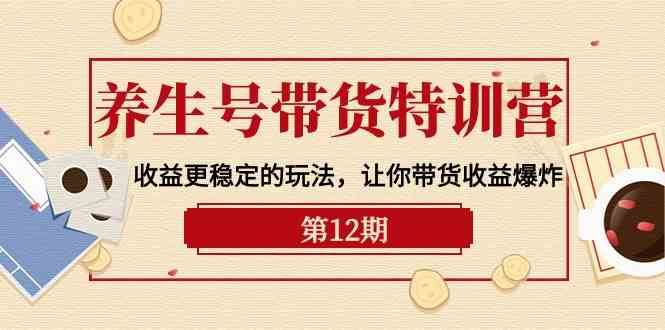 养生号带货特训营【12期】收益更稳定的玩法，让你带货收益爆炸（9节直播课）-千寻创业网