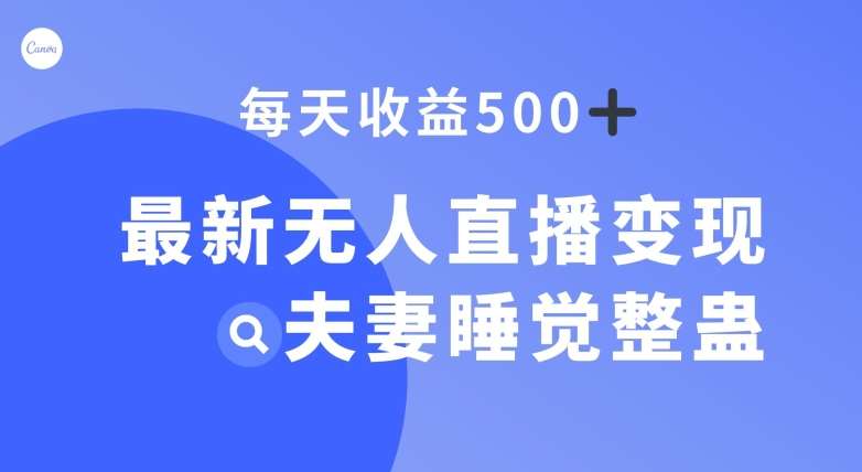 最新无人直播变现，夫妻睡觉整蛊，每天躺赚500+【揭秘】-千寻创业网