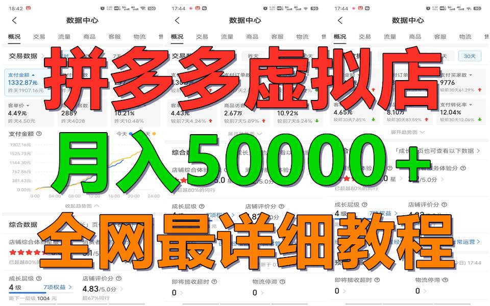 拼多多虚拟电商训练营月入50000+你也行，暴利稳定长久，副业首选-千寻创业网