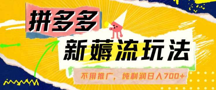拼多多最新薅流玩法，无需开车推广，纯靠自然流吃饭-单纯赚50+利润，日入700+【揭秘】-千寻创业网