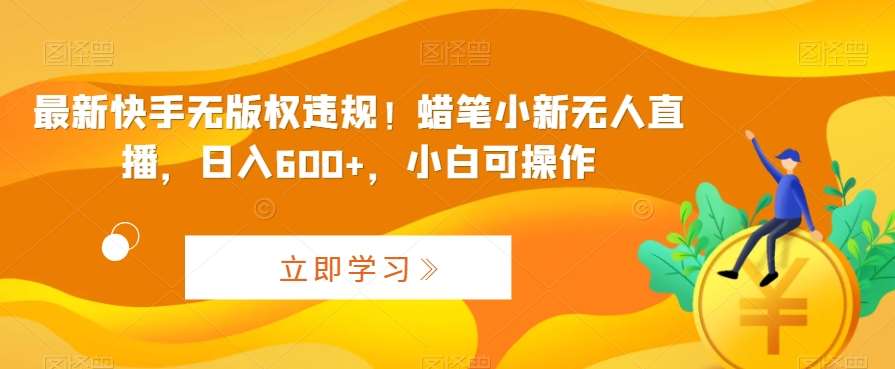 最新快手无版权违规！蜡笔小新无人直播，日入600+，小白可操作【揭秘】-千寻创业网