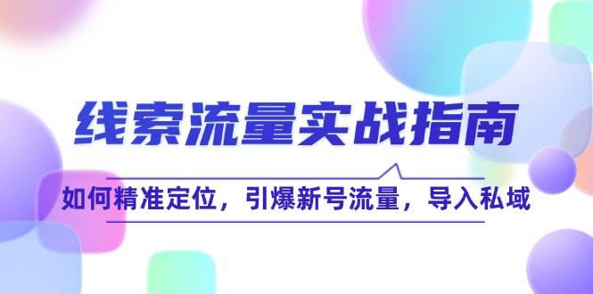 （12382期）线 索 流 量-实战指南：如何精准定位，引爆新号流量，导入私域-千寻创业网