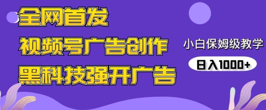全网首发蝴蝶号广告创作，用AI做视频，黑科技强开广告，小白跟着做，日入1000+【揭秘】-千寻创业网