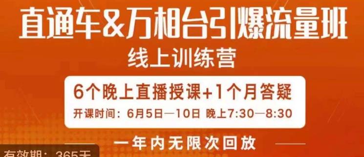 直通车&万相台引爆流量班，6天打通你开直通车·万相台的任督二脉-千寻创业网