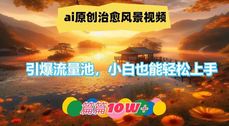 ai原创治愈风景视频，引爆流量池，小白也能轻松上手，篇篇10w+【揭秘】-千寻创业网
