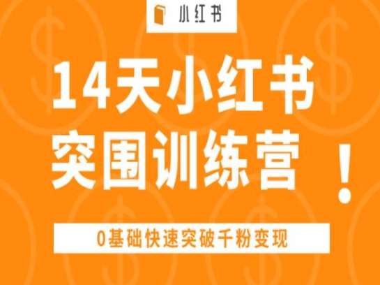 14天小红书突围训练营 ，0基础快速突破千粉变现-千寻创业网