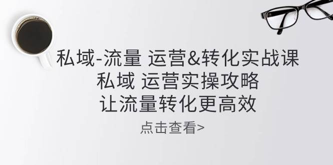 （10739期）私域-流量 运营&转化实操课：私域 运营实操攻略 让流量转化更高效-千寻创业网