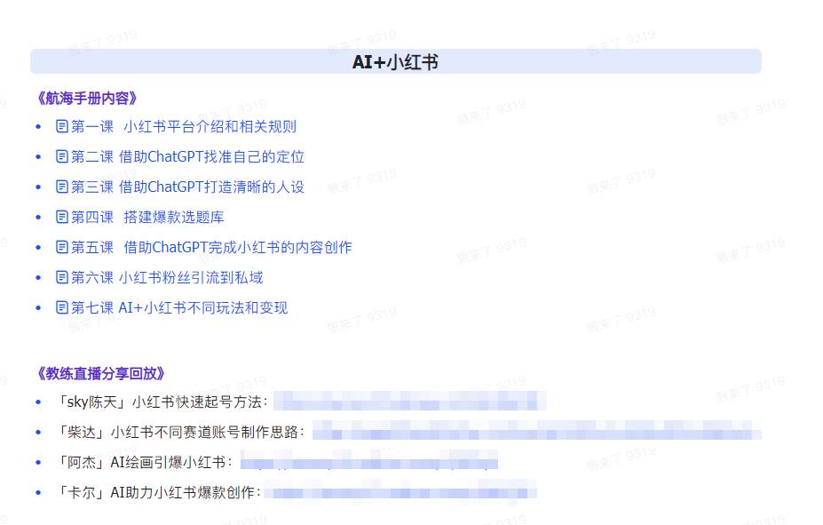 图片[3]-AI破局手册+教练分享合集：AI提示词/AI+小红书 /AI+公众号/AI+绘画/AI编程-千寻创业网