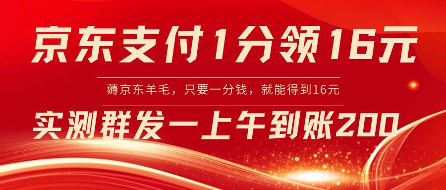 （8678期）京东支付1分得16元实操到账200-千寻创业网