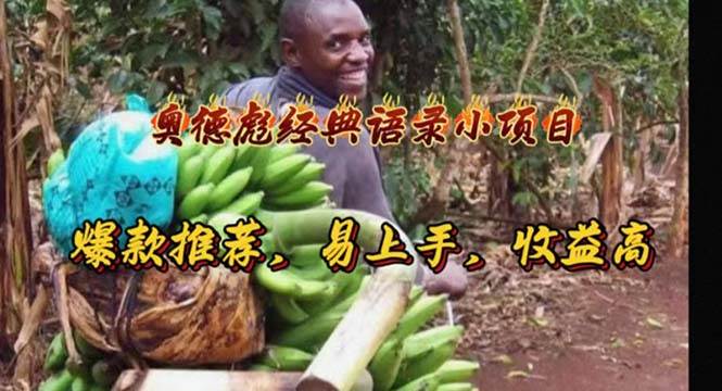 （11030期）奥德彪经典语录小项目，爆款推荐，易上手，收益高-千寻创业网