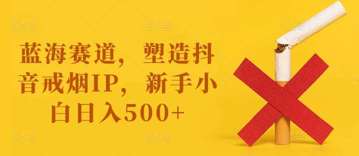 蓝海赛道，塑造抖音戒烟IP，新手小白日入500+【揭秘】-千寻创业网