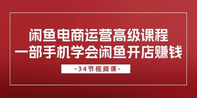 （10686期）闲鱼电商运营高级课程，一部手机学会闲鱼开店赚钱（34节课）-千寻创业网