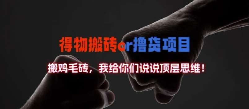 得物搬砖撸货项目?掰下数据，我给你们说说顶层思维【揭秘】-千寻创业网