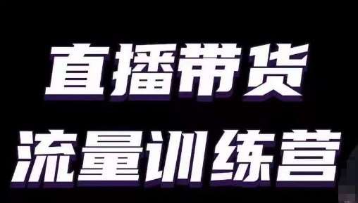 直播带货流量训练营，小白主播必学直播课-千寻创业网