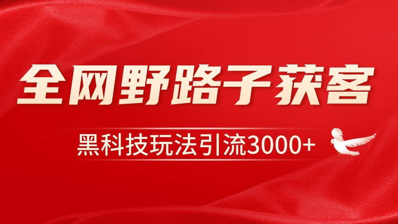 电商引流获客野路子全平台暴力截流获客日引500+-千寻创业网