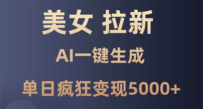 （13866期）美女暴力拉新，通过AI一键生成，单日疯狂变现5000+，纯小白一学就会！-千寻创业网