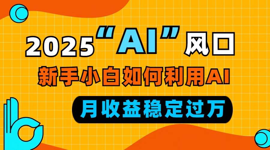 （13821期）2025“ AI ”风口，新手小白如何利用ai，每月收益稳定过万-千寻创业网
