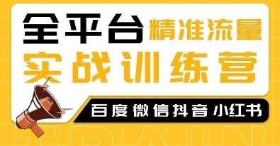 全平台精准流量实战训练营，百度微信抖音小红书SEO引流教程-千寻创业网
