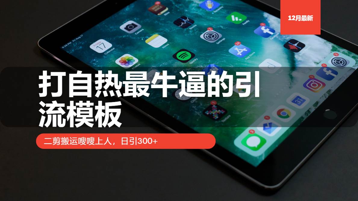 （13654期）打自热最牛逼的引流模板，二剪搬运嗖嗖上人，日引300+-千寻创业网