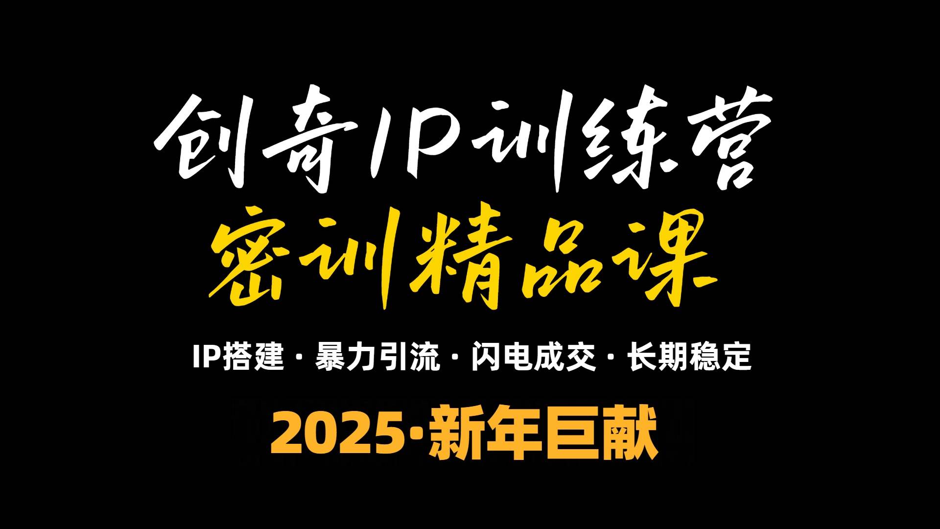 （13898期）2025年“知识付费IP训练营”小白避坑年赚百万，暴力引流，闪电成交-千寻创业网