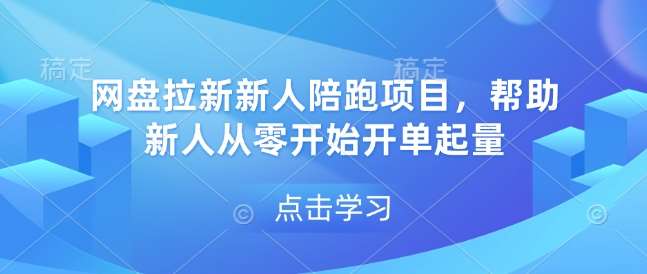 网盘拉新新人陪跑项目，帮助新人从零开始开单起量-千寻创业网