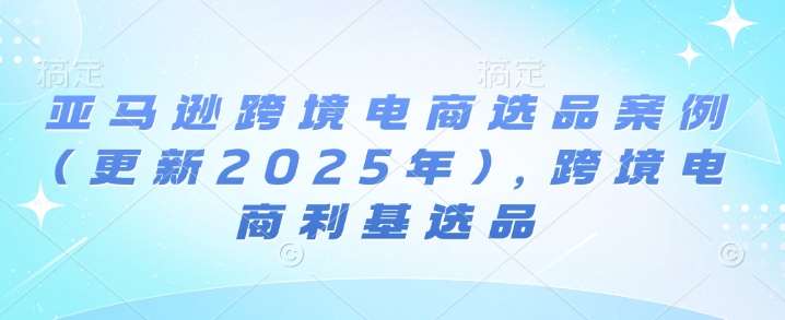 亚马逊跨境电商选品案例(更新2025年)，跨境电商利基选品-千寻创业网