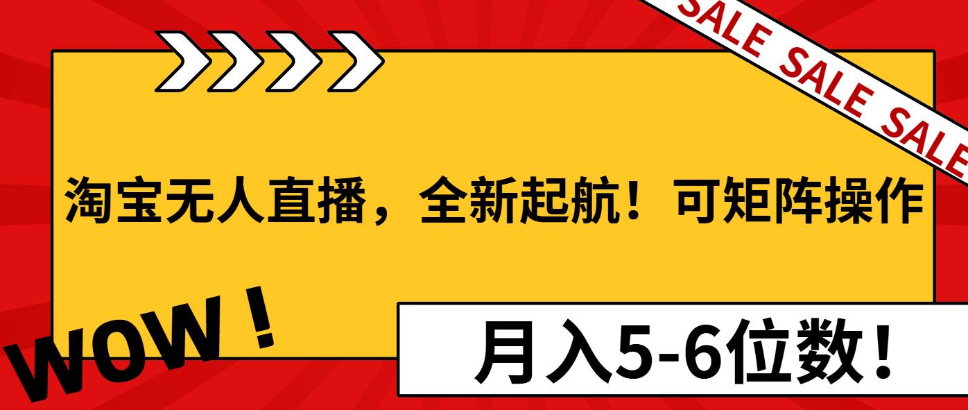 （13946期）淘宝无人直播，全新起航！可矩阵操作，月入5-6位数！-千寻创业网